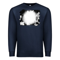 Navy Cowhide Bleached Premium Sweatshirt - CowCowDesign