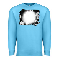Ocean Blue Cowhide Bleached Premium Sweatshirt - CowCowDesign
