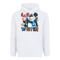 White hello winter Heavyweight Hoodie - OliviaCreatesArt