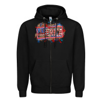 Black America Zipper Hoodie - HowdyJamesFarm