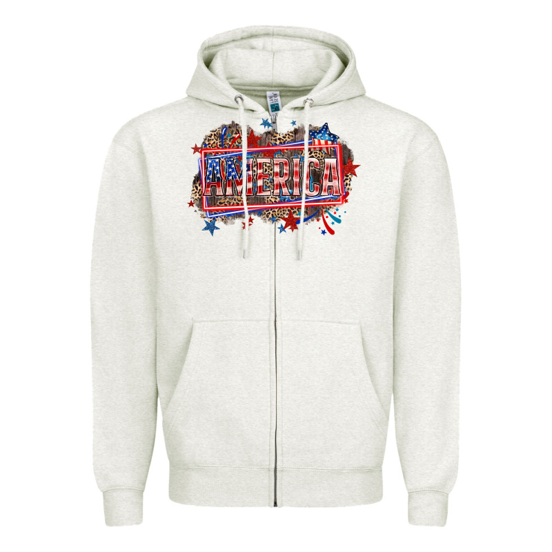 America Zipper Hoodie by HowdyJamesFarm | Teevron