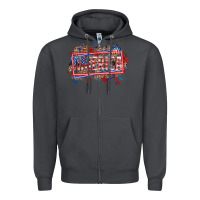 Smoke America Zipper Hoodie - HowdyJamesFarm