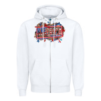 White America Zipper Hoodie - HowdyJamesFarm