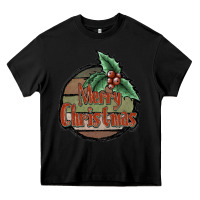 Black Merry Christmas Heavy Core Tee - JahusDesignShop