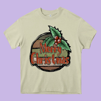 Merry Christmas Heavy Core Tee Designed By Jahusdesignshop