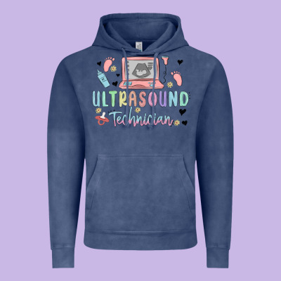 Ultrasound Technician Vintage Hoodie Designed By Maliassmallbusiness