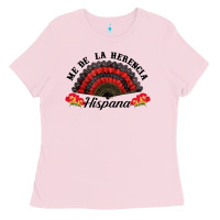 Bubblegum Pink me de la herencia hispana hand fan Ladies Tee - BundleAndBundleShop