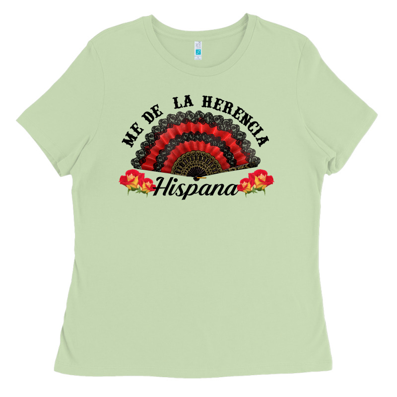 Me De La Herencia Hispana Hand Fan Ladies Tee by BundleAndBundleShop | Teevron