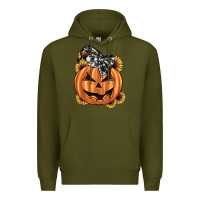Army Green sunflower pumpkin Premium Hoodie - JahusDesignShop