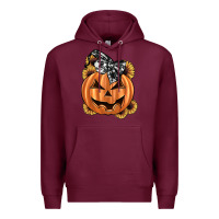 Burgundy sunflower pumpkin Premium Hoodie - JahusDesignShop