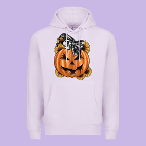 Sunflower Pumpkin Premium Hoodie Designed By Jahusdesignshop