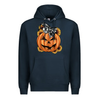 Navy sunflower pumpkin Premium Hoodie - JahusDesignShop