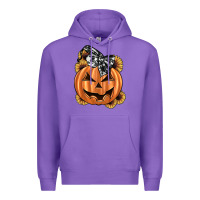 Purple sunflower pumpkin Premium Hoodie - JahusDesignShop