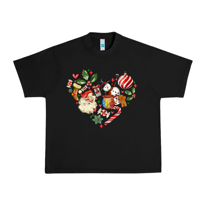 Christmas Heart Urban Heavy Tee by MaliasSmallBusiness | Teevron