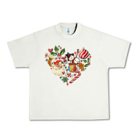 Pistachio christmas heart Urban Heavy Tee - MaliasSmallBusiness
