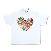 White christmas heart Urban Heavy Tee - MaliasSmallBusiness