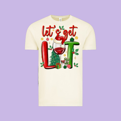 Let's Get Lit Vintage Tee Designed By Maliassmallbusiness