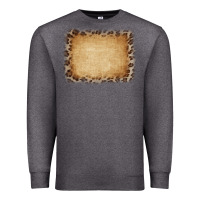 Charcoal Heather Buralp and Leopard Premium Sweatshirt - CowCowDesign