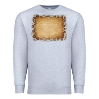 Heather Grey Buralp and Leopard Premium Sweatshirt - CowCowDesign
