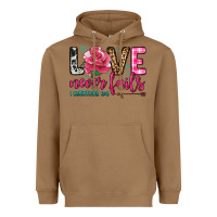 Toasted Coconut love never fails Heavyweight Hoodie - OliviaCreatesArt