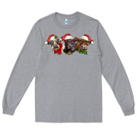Heather Grey christmas heifers Long Sleeve Tee - LillyAllenDesigns