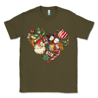 Army Green christmas heart Classic Tee - MaliasSmallBusiness