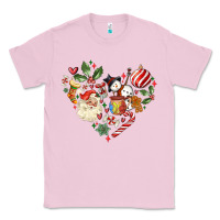 Bubblegum Pink christmas heart Classic Tee - MaliasSmallBusiness