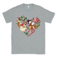 Heather Grey christmas heart Classic Tee - MaliasSmallBusiness