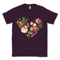 Plum christmas heart Classic Tee - MaliasSmallBusiness