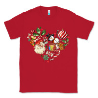 Red christmas heart Classic Tee - MaliasSmallBusiness