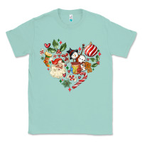 Seafoam christmas heart Classic Tee - MaliasSmallBusiness