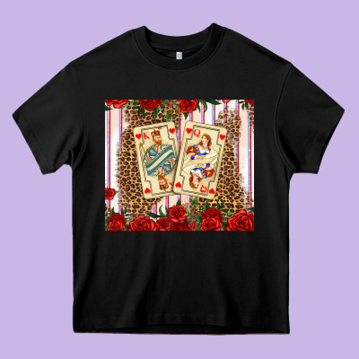 Valentines Day Playing Cards Heavy Core Tee Designed By Adodesignshop