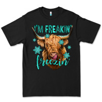 Black i'm freakin freezin long haired cow Premium Tee - Jasminsmagicworld