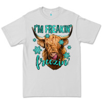 Dove Grey i'm freakin freezin long haired cow Premium Tee - Jasminsmagicworld