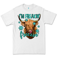 White i'm freakin freezin long haired cow Premium Tee - Jasminsmagicworld