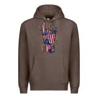 Coffee Freedom rock hand 4th of july Premium Hoodie - CowGirlArtShop