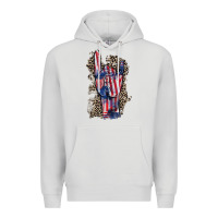 Dove Grey Freedom rock hand 4th of july Premium Hoodie - CowGirlArtShop
