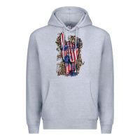Heather Grey Freedom rock hand 4th of july Premium Hoodie - CowGirlArtShop