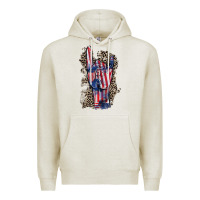 Oatmeal Heather Freedom rock hand 4th of july Premium Hoodie - CowGirlArtShop