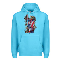 Ocean Blue Freedom rock hand 4th of july Premium Hoodie - CowGirlArtShop