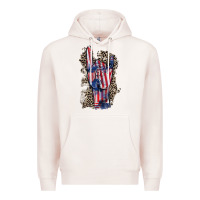 Pale Pink Freedom rock hand 4th of july Premium Hoodie - CowGirlArtShop