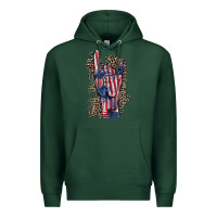 Sports Green Freedom rock hand 4th of july Premium Hoodie - CowGirlArtShop