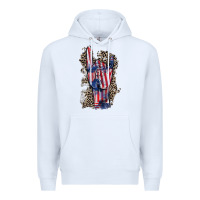 White Freedom rock hand 4th of july Premium Hoodie - CowGirlArtShop