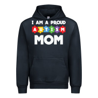 Navy LIL Autism Mom Urban Hoodie - CowhideDigitalArt