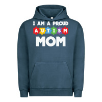 Pigment Midnight Navy LIL Autism Mom Urban Hoodie - CowhideDigitalArt