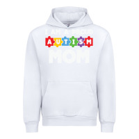 White LIL Autism Mom Urban Hoodie - CowhideDigitalArt