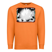 Carrot Cowhide Background with Bleach Serape Frame Premium Sweatshirt - CowCowDesign