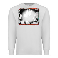 Dove Grey Cowhide Background with Bleach Serape Frame Premium Sweatshirt - CowCowDesign
