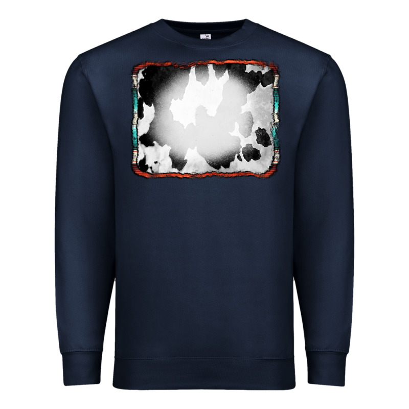Cowhide Background With Bleach Serape Frame Premium Sweatshirt by CowCowDesign | Teevron