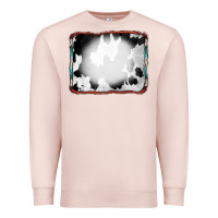 Pale Pink Cowhide Background with Bleach Serape Frame Premium Sweatshirt - CowCowDesign